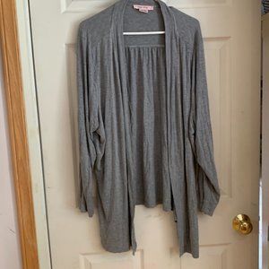 Pennington grey open cardigan 3x